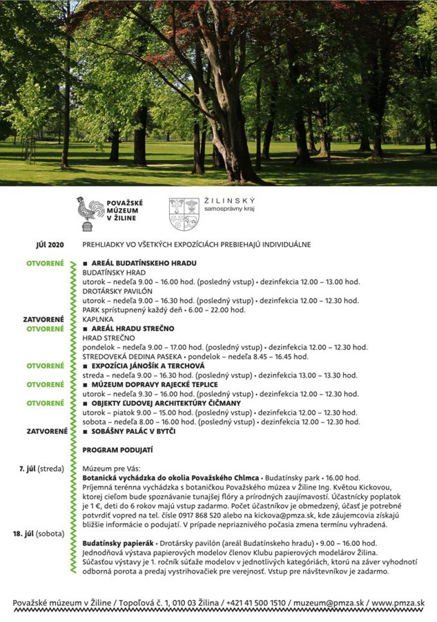 povazske muzeum jul 2020 program